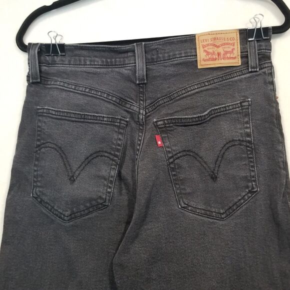 Levi's Women's Ribcage Straight Ankle High Rise Jeans - Black - Picture 9 of 11